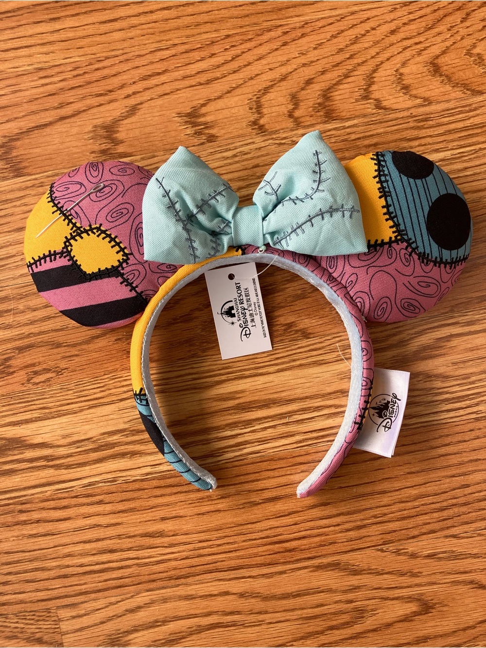 Sally Patchwork Mickey Ears NWT - Authentic Shanghai Disney Merch